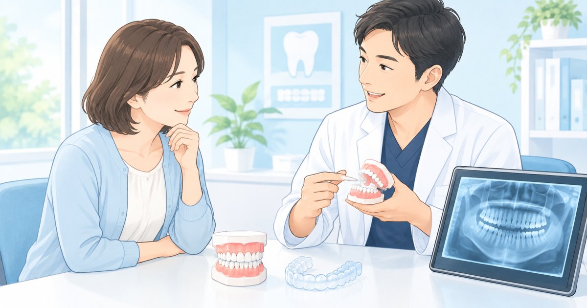 40代からの歯科矯正、被せ物や歯周病があっても始められる?