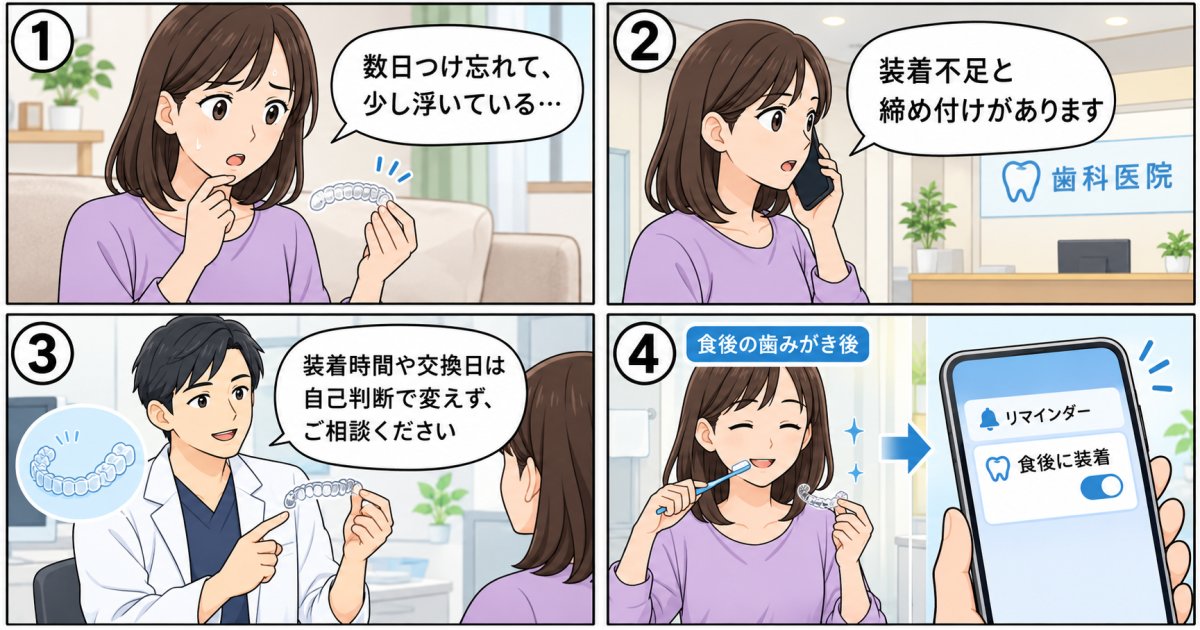 矯正装置の装着時間を守れない時の影響と歯科へ連絡すべきタイミング